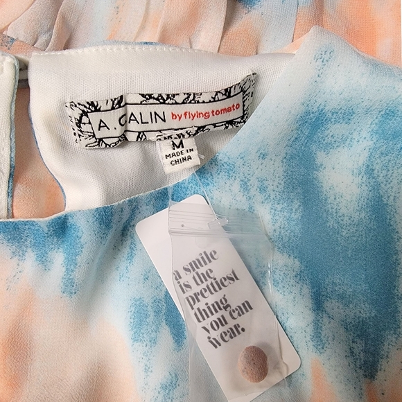 A. Calin by Flying Tomato Tie Dye Tier Mini Dress - Picture 4 of 4